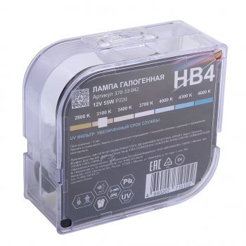 429 р. Лампа 12V HB4 55W P22d бокс (2шт.) Long Life MEGAPOWER MEGAPOWER 370-33-042  с доставкой в г. Майкоп. Увеличить фотографию 5