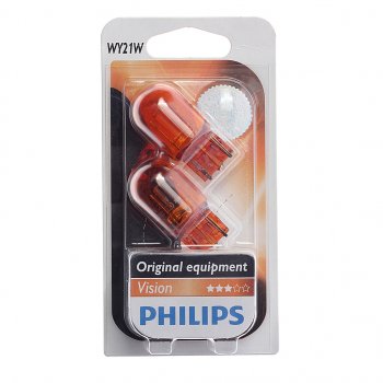 699 р. Лампа 12V WY21W W3x16d желтая блистер (2шт.) Yellow PHILIPS PHILIPS 12071b2  с доставкой в г. Майкоп. Увеличить фотографию 1