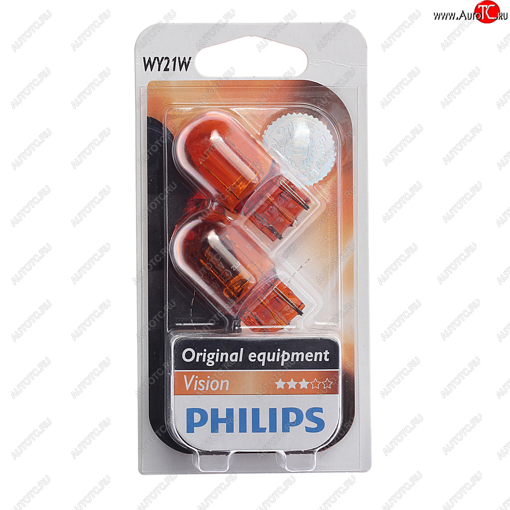 699 р. Лампа 12V WY21W W3x16d желтая блистер (2шт.) Yellow PHILIPS PHILIPS 12071b2  с доставкой в г. Майкоп