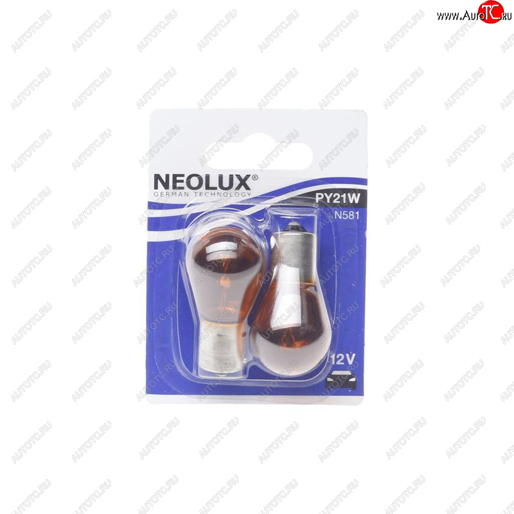 215 р. Лампа 12V PY21W BAU15s 280лм блистер (2шт.) Standard NEOLUX NEOLUX n581-02b  с доставкой в г. Майкоп