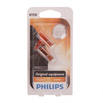 319 р. Лампа 12V WY5W W2.1x9.5d желтая блистер (2шт.) Yellow PHILIPS PHILIPS 12396nab2  с доставкой в г. Майкоп. Увеличить фотографию 1