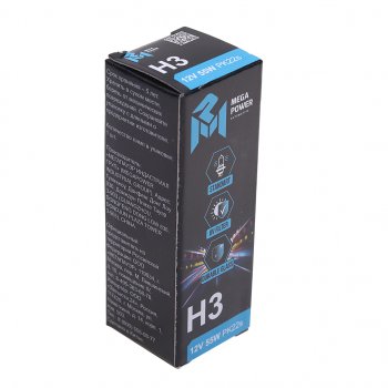 88 р. Лампа 12V H3 55W PK22s Standart MEGAPOWER MEGAPOWER 370-33-012  с доставкой в г. Майкоп. Увеличить фотографию 3