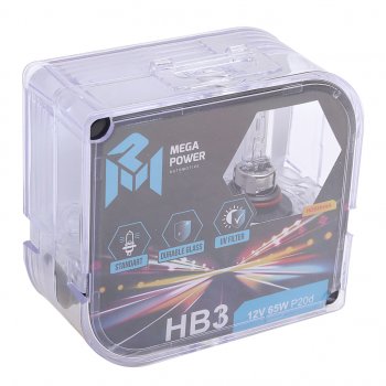 359 р. Лампа 12V HB3 65W P20d бокс (2шт.) Standart MEGAPOWER MEGAPOWER 370-33-040  с доставкой в г. Майкоп. Увеличить фотографию 3