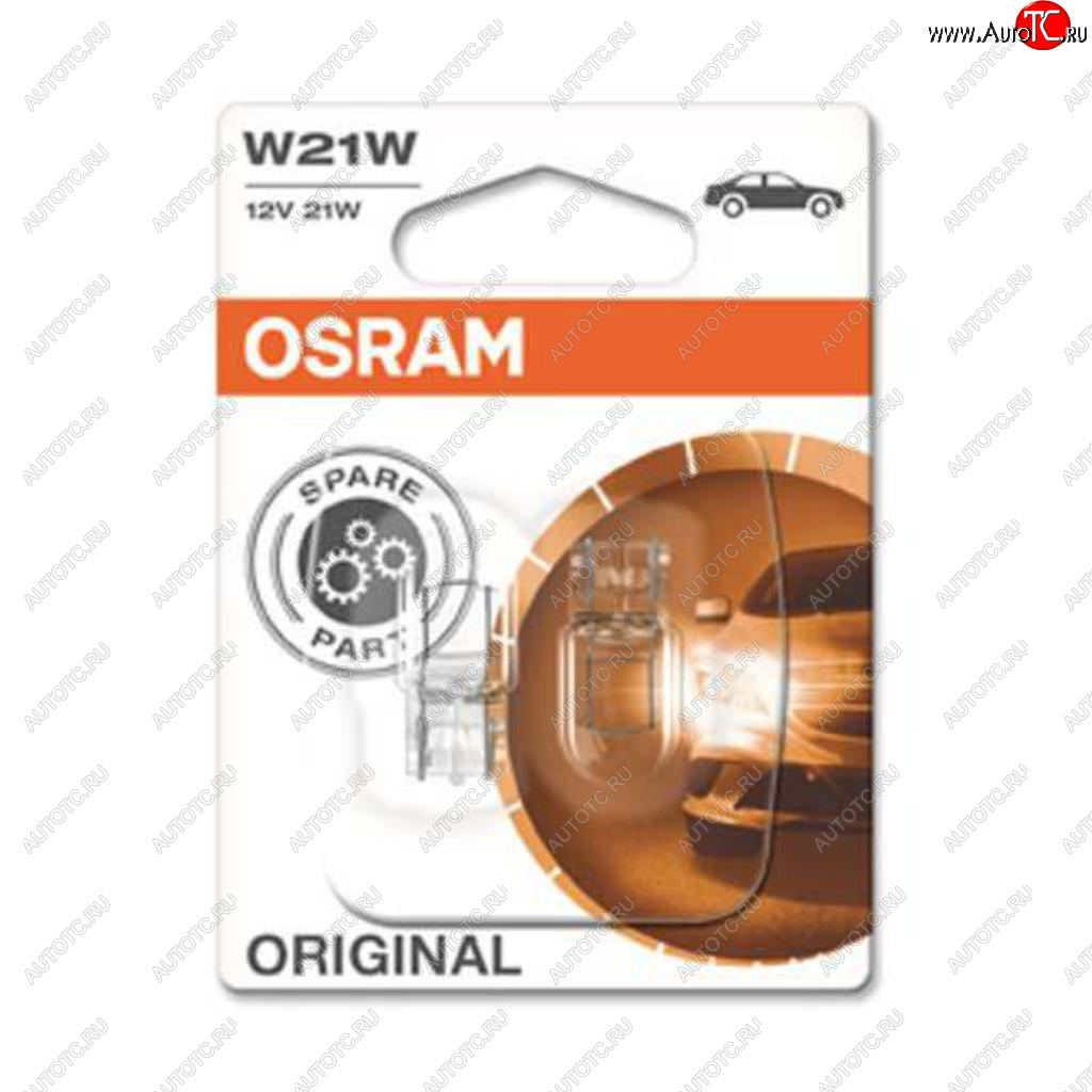 599 р. Лампа 12V W21W W3x16d блистер (2шт.) OSRAM OSRAM 7505-02b  с доставкой в г. Майкоп