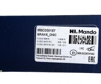 4 999 р. Диск тормозной HYUNDAI Santa Fe (06-) передний (1шт.) MANDO MANDO mbc030187 MANDO mbc030187  с доставкой в г. Майкоп. Увеличить фотографию 6