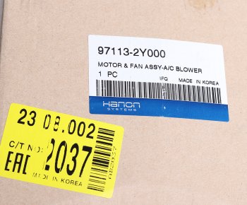 3 799 р. Мотор отопителя HYUNDAI ix35 (10-),Sonata (12-) KIA Sportage (10-) HCC (HANON) HCC 97113-2y000  с доставкой в г. Майкоп. Увеличить фотографию 3