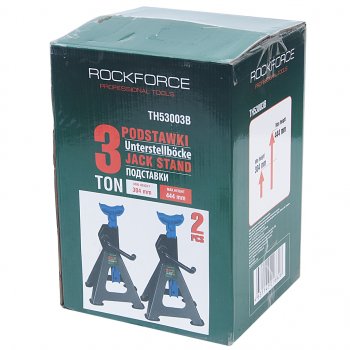 2 999 р. Стойка ремонтная 3т h=280-410мм 2шт. ROCKFORCE ROCKFORCE rf-th53003b  с доставкой в г. Майкоп. Увеличить фотографию 4