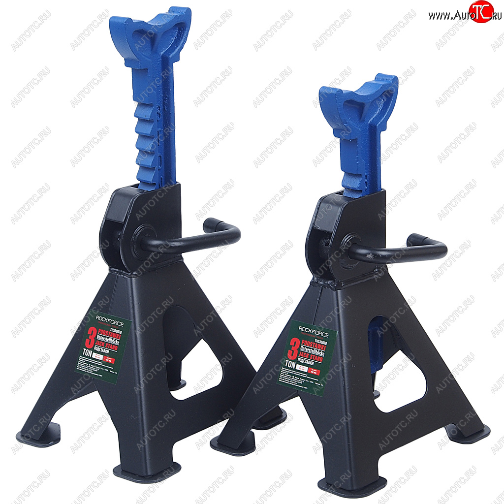 2 999 р. Стойка ремонтная 3т h=280-410мм 2шт. ROCKFORCE ROCKFORCE rf-th53003b  с доставкой в г. Майкоп