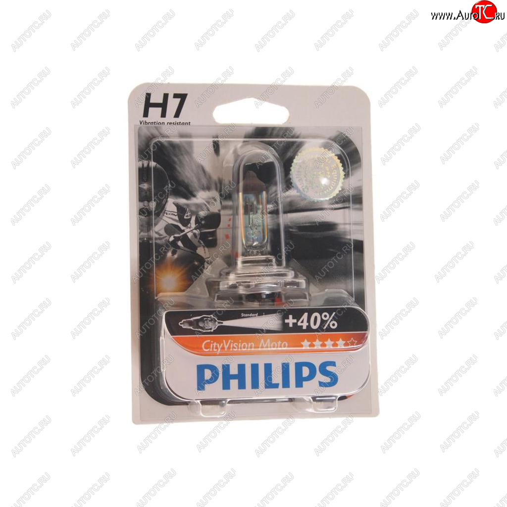 1 399 р. Лампа 12V H7 55W PX26d +40% блистер (1шт.) City Vision Moto PHILIPS PHILIPS 12972ctvbw  с доставкой в г. Майкоп