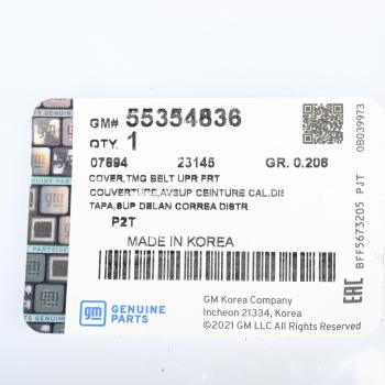 1 599 р. Крышка ремня ГРМ CHEVROLET Cruze (09-) (1.61.8),Aveo (06-) передняя верхняя OE GENERAL MOTORS 55354836  с доставкой в г. Майкоп. Увеличить фотографию 3