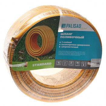 3 779 р. Шланг поливочный 34 25м армированный 3 слойный Luxe PALISAD PALISAD 67657  с доставкой в г. Майкоп. Увеличить фотографию 1