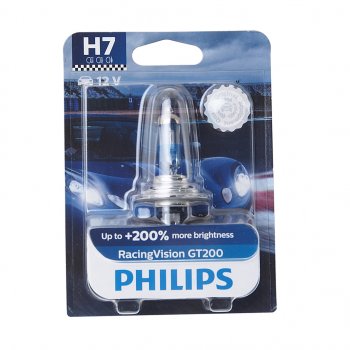 1 759 р. Лампа 12V H7 55W PX26d +200% блистер (1шт.) Racing Vision GT 200 PHILIPS PHILIPS 12972rgtбл  с доставкой в г. Майкоп. Увеличить фотографию 1
