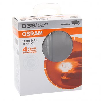 8 199 р. Лампа ксеноновая D3S 35W P32d-5 4300K 42V 3200лм блистер (1шт.) Original OSRAM OSRAM 66340-scb   с доставкой в г. Майкоп. Увеличить фотографию 2