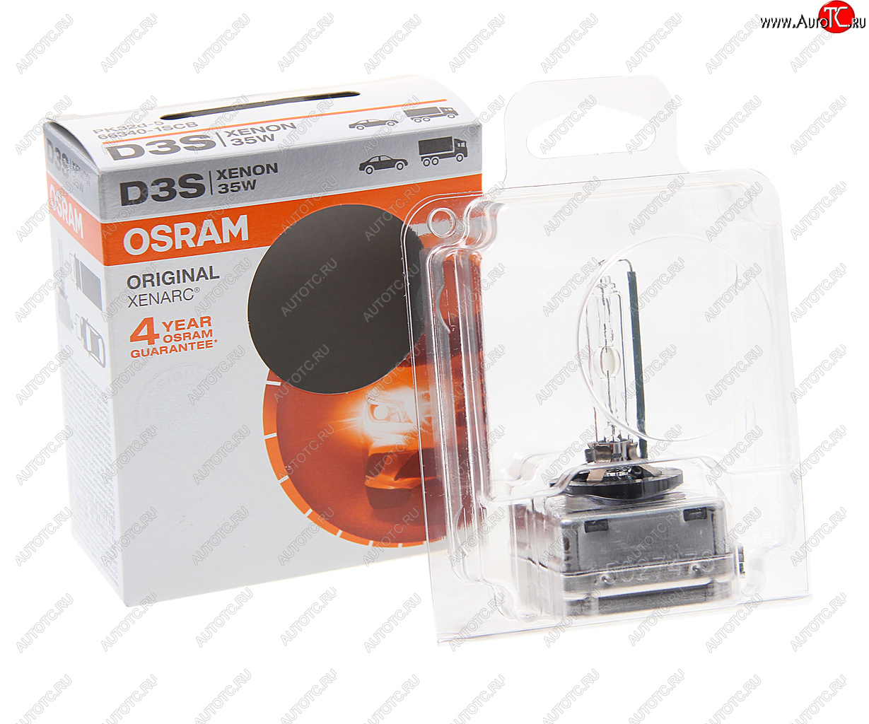 8 199 р. Лампа ксеноновая D3S 35W P32d-5 4300K 42V 3200лм блистер (1шт.) Original OSRAM OSRAM 66340-scb   с доставкой в г. Майкоп