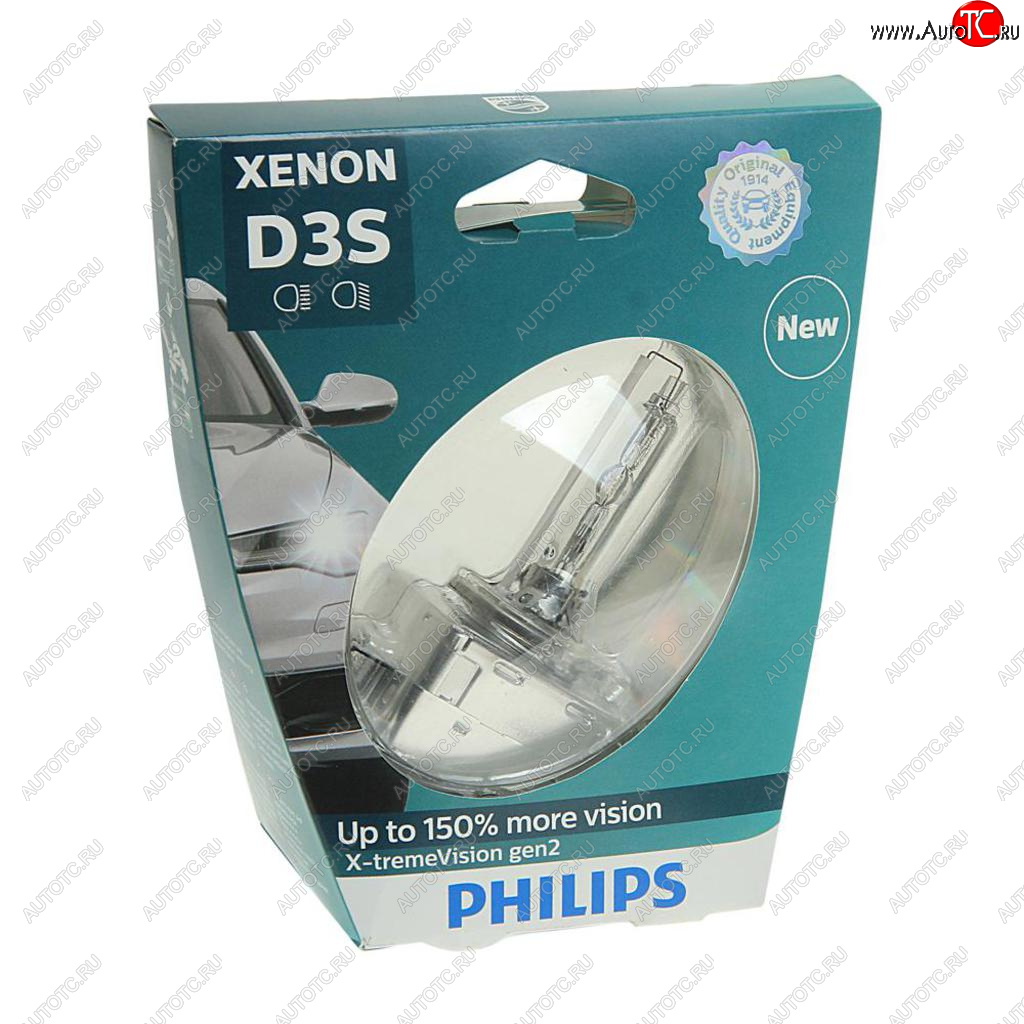 12 799 р. Лампа ксеноновая D3S 35W +150% PK32d-5 4800K блистер (1шт.) Xenon X-Treme Vision Gen2 PHILIPS PHILIPS 42403xv2s1  с доставкой в г. Майкоп