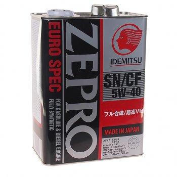 7 299 р. Масло моторное ZEPRO EURO SPEC F-S 1849-41 5W40 синт.4л IDEMITSU IDEMITSU 1849-004  с доставкой в г. Майкоп. Увеличить фотографию 1