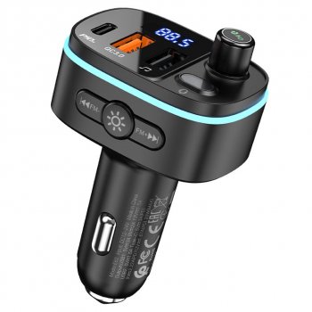 1 299 р. Устройство зарядное в прикуриватель с трансмиттером (bluetooth,hands free) HOCO HOCO e62 black  с доставкой в г. Майкоп. Увеличить фотографию 4