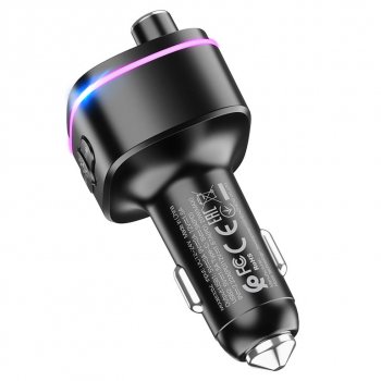 1 299 р. Устройство зарядное в прикуриватель с трансмиттером (bluetooth,hands free) HOCO HOCO e62 black  с доставкой в г. Майкоп. Увеличить фотографию 5
