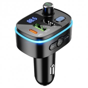 1 299 р. Устройство зарядное в прикуриватель с трансмиттером (bluetooth,hands free) HOCO HOCO e62 black  с доставкой в г. Майкоп. Увеличить фотографию 1