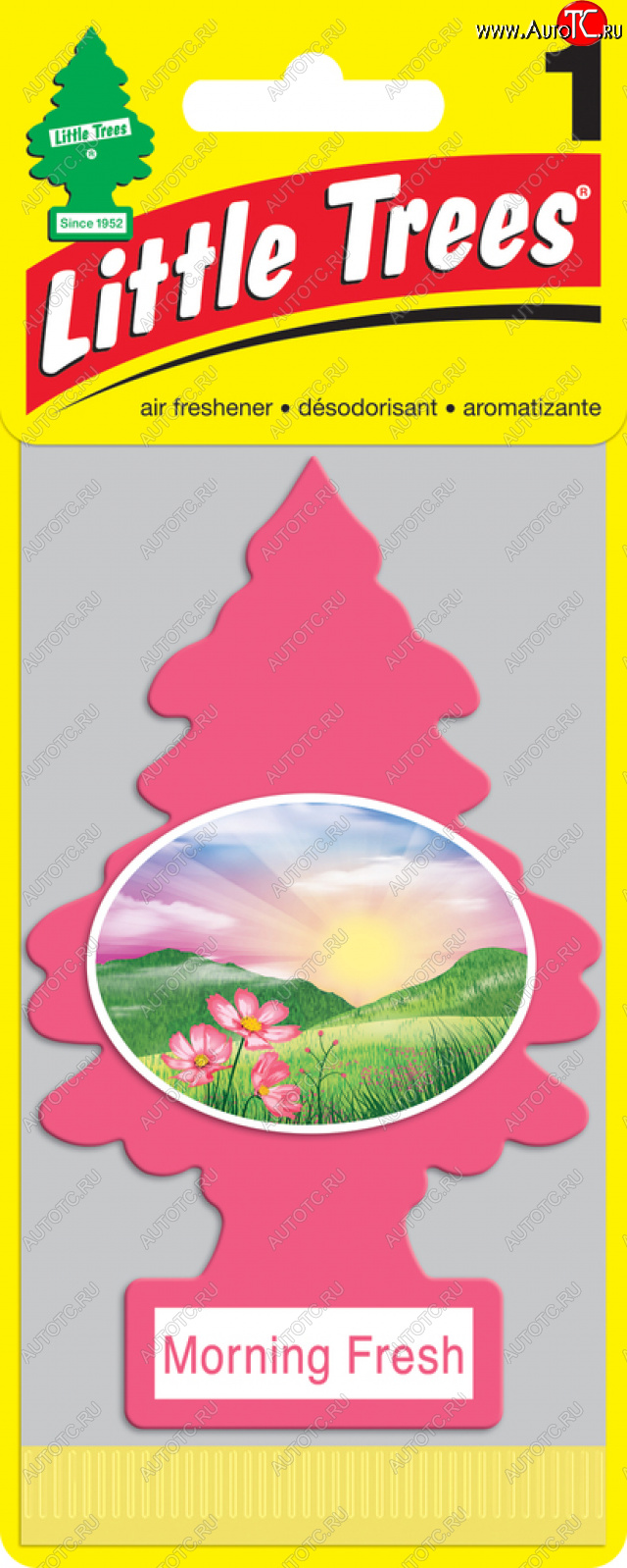 141 р. Ароматизатор подвесной пластина (свежесть утренняя) Елочка CAR FRESHNER CAR FRESHNER u1p-10228-russ  с доставкой в г. Майкоп