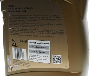 5 299 р. Масло моторное VFE 5W20 синт.4л RAVENOL RAVENOL 1111311-004  с доставкой в г. Майкоп. Увеличить фотографию 3