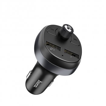 999 р. Устройство зарядное в прикуриватель с трансмиттером (bluetooth,hands free) HOCO HOCO e41 black HOCO e41 black  с доставкой в г. Майкоп. Увеличить фотографию 3