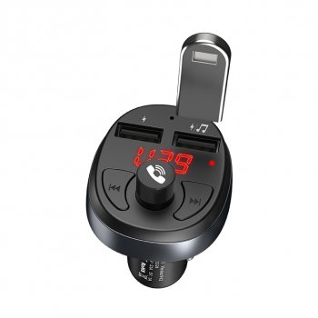 999 р. Устройство зарядное в прикуриватель с трансмиттером (bluetooth,hands free) HOCO HOCO e41 black HOCO e41 black  с доставкой в г. Майкоп. Увеличить фотографию 4