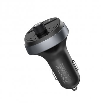 999 р. Устройство зарядное в прикуриватель с трансмиттером (bluetooth,hands free) HOCO HOCO e41 black HOCO e41 black  с доставкой в г. Майкоп. Увеличить фотографию 1