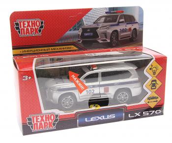 1 449 р. Модель автомобиля LEXUS LX-570 Полиция металлическая (свет, звук) ТЕХНОПАРК ТЕХНОПАРК lx570-p-sl  с доставкой в г. Майкоп. Увеличить фотографию 1
