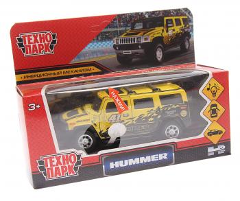 1 449 р. Модель автомобиля HUMMER H2 Спорт металлическая (свет, звук) ТЕХНОПАРК ТЕХНОПАРК hum2-12slsrt-ye  с доставкой в г. Майкоп. Увеличить фотографию 1