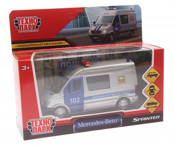 1 749 р. Модель автомобиля MERCEDES Sprinter металлическая ТЕХНОПАРК ТЕХНОПАРК sprintervan-14pol-sr  с доставкой в г. Майкоп. Увеличить фотографию 1