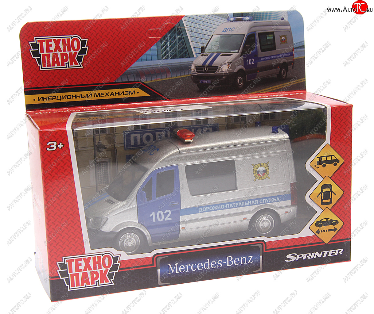 1 749 р. Модель автомобиля MERCEDES Sprinter металлическая ТЕХНОПАРК ТЕХНОПАРК sprintervan-14pol-sr  с доставкой в г. Майкоп