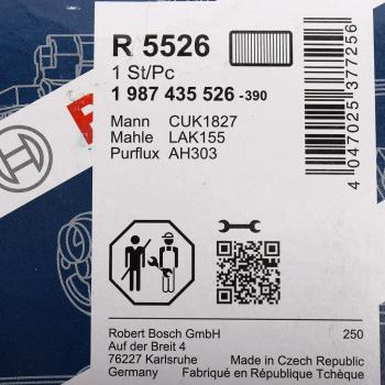 1 299 р. Фильтр воздушный салона HONDA Jazz (02-) FIAT Sedici (06-) BOSCH BOSCH 1987435526 BOSCH 1987435526  с доставкой в г. Майкоп. Увеличить фотографию 6