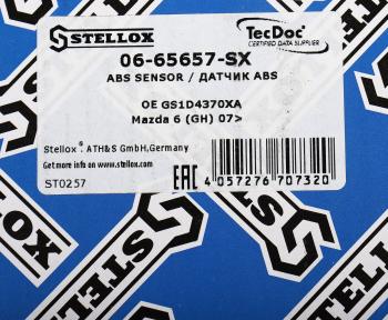 2 799 р. Датчик АБС MAZDA 6 (GH) колеса переднего правого STELLOX STELLOX 06-65657-sx  с доставкой в г. Майкоп. Увеличить фотографию 7