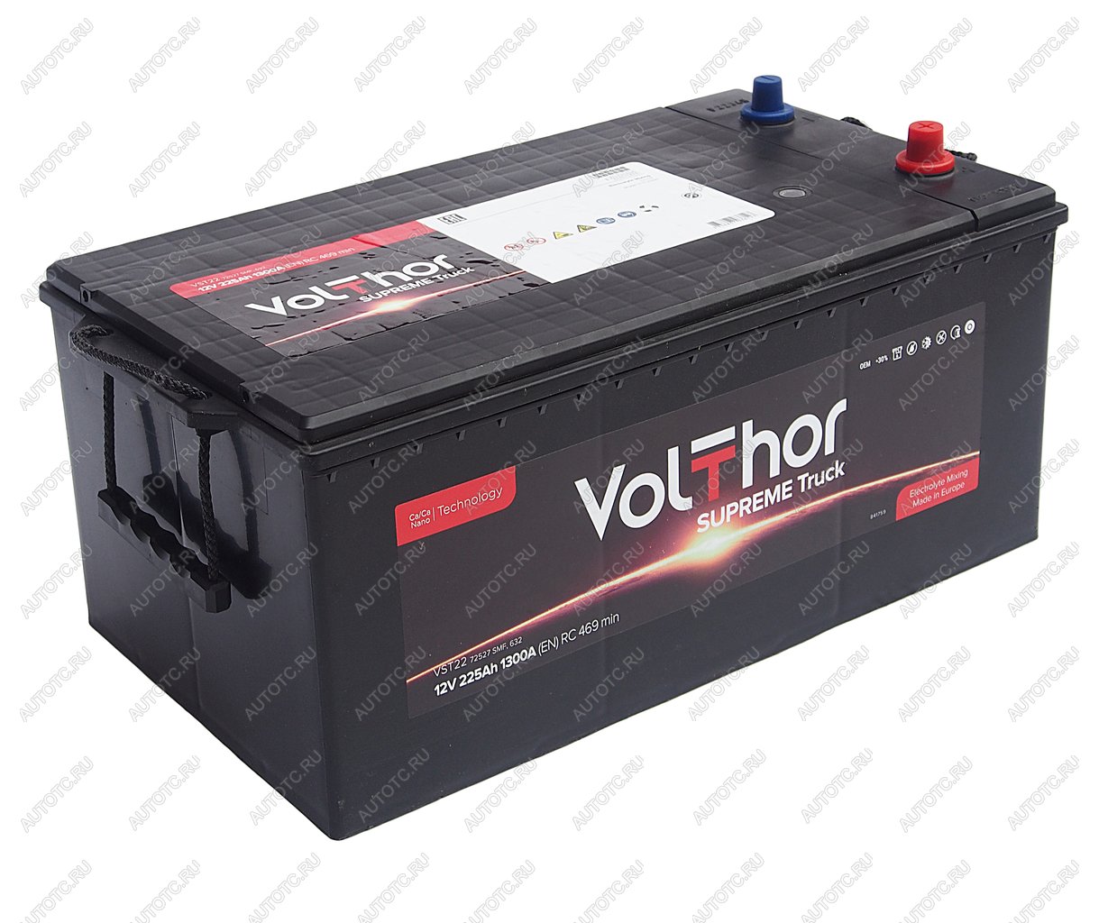 33 999 р. Аккумулятор VOLTHOR Supreme Truck 225Ач обратная полярность VOLTHOR 6ст225(3) 72527  с доставкой в г. Майкоп
