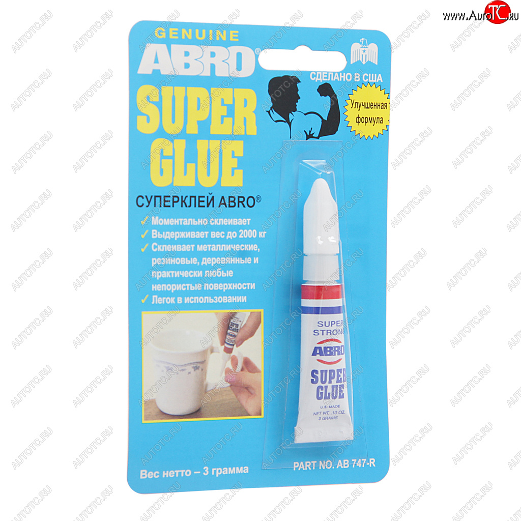 88 р. Клей-супер универсальный 3г Super Glue ABRO ABRO sg-747-r  с доставкой в г. Майкоп