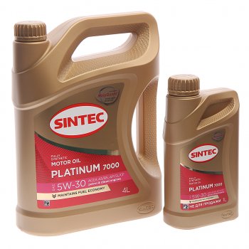 2 079 р. Масло моторное Platinum 7000 A5B5 5W30 синт.4+1л SINTEC SINTEC 600224  с доставкой в г. Майкоп. Увеличить фотографию 1