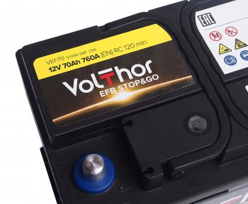 14 499 р. Аккумулятор VOLTHOR EFB 70Ач обратная полярность VOLTHOR 6ст70(0) 57088  с доставкой в г. Майкоп. Увеличить фотографию 4
