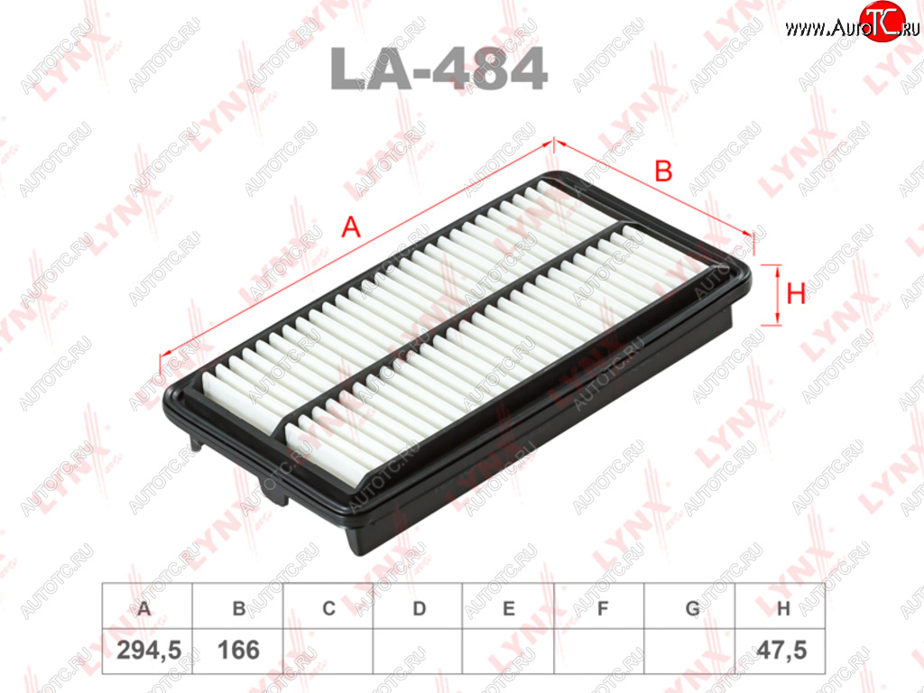 3 079 р. Фильтр воздушный ACURA MDX LYNX LYNX la484  с доставкой в г. Майкоп