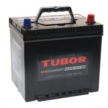 9 849 р. Аккумулятор TUBOR Asia Standart 62Ач обратная полярность TUBOR 6ст62(0) d23l  с доставкой в г. Майкоп. Увеличить фотографию 1