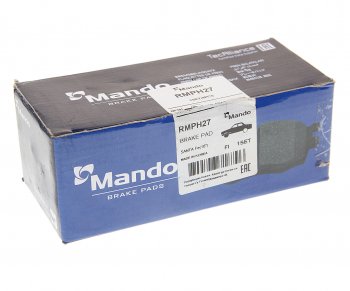 2 899 р. Колодки тормозные SSANGYONG Actyon (06-),Kyron (05-),Actyon Sports (06-) передние (4шт.) MANDO MANDO rmph27 MANDO rmph27  с доставкой в г. Майкоп. Увеличить фотографию 2