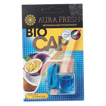 215 р. Ароматизатор подвесной жидкостный (coconut&maracuja) 6мл Bio Cap AURA FRESH AURA FRESH 23005  с доставкой в г. Майкоп. Увеличить фотографию 1