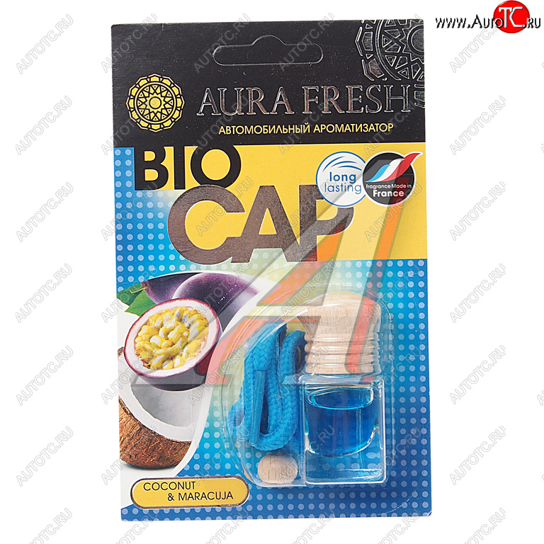 215 р. Ароматизатор подвесной жидкостный (coconut&maracuja) 6мл Bio Cap AURA FRESH AURA FRESH 23005  с доставкой в г. Майкоп