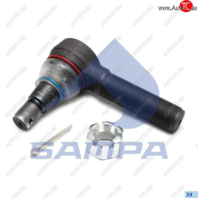 1 569 р. Наконечник рулевой тяги VOLVO (M24x1.5 M30x1.5 L=140) SAMPA SAMPA 097.763-01  с доставкой в г. Майкоп