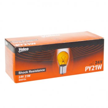 67 р. Лампа 24V PY21W BAU15s вибростойкая (1шт.) VALEO VALEO 032953  с доставкой в г. Майкоп. Увеличить фотографию 2