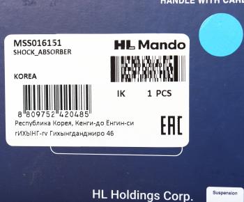4 299 р. Амортизатор BMW 3 (E90-E93,E90N-E93N) передний правый газовый MANDO MANDO mss016151  с доставкой в г. Майкоп. Увеличить фотографию 4