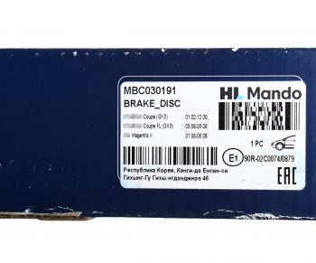 3 499 р. Диск тормозной HYUNDAI Tucson (04-),Getz KIA Sportage (04-) передний (1шт.) MANDO MANDO mbc030191 MANDO mbc030191  с доставкой в г. Майкоп. Увеличить фотографию 6