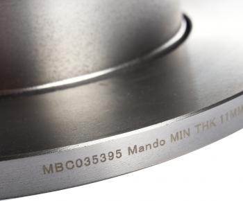 3 499 р. Диск тормозной LAND ROVER Freelander (98-06) (1.8/2.5) передний (1шт.) MANDO MANDO mbc035395 MANDO mbc035395  с доставкой в г. Майкоп. Увеличить фотографию 4
