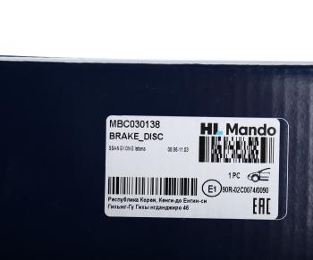 4 649 р. Диск тормозной SSANGYONG Istana передний (1шт.) MANDO MANDO mbc030138 MANDO mbc030138  с доставкой в г. Майкоп. Увеличить фотографию 5