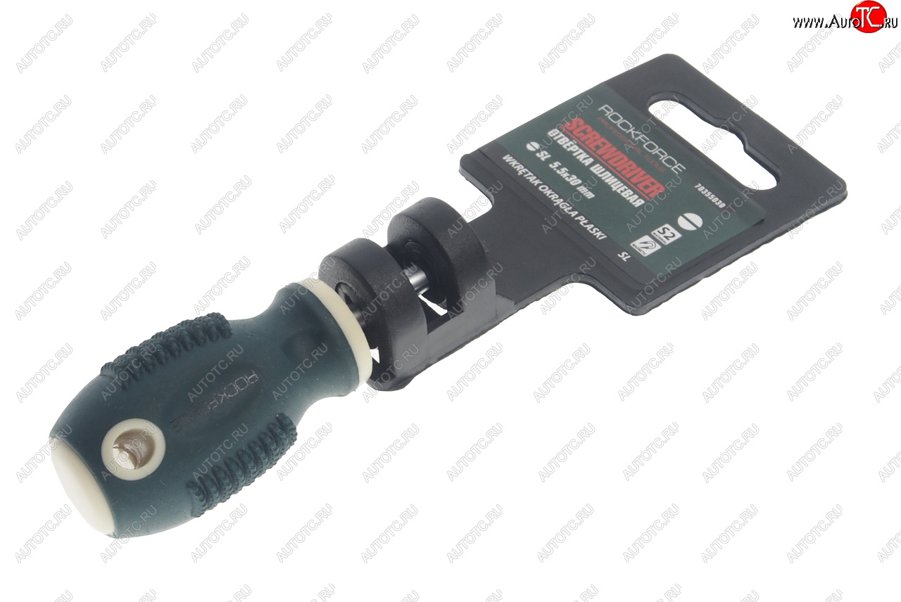 139 р. Отвертка шлицевая SL 5.5х30мм магнитная c держателем Profi S2 ROCKFORCE ROCKFORCE rf-70355030 ROCKFORCE rf-70355030  с доставкой в г. Майкоп